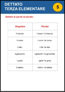 dettati per terza elementare