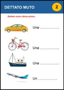 dettato muto classe prima