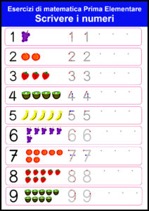 matematica prima elementare esercizi