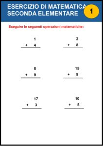 esercizi di matematica per la seconda elementare