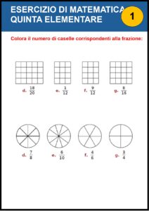 esercizi di matematica per quinta elementare