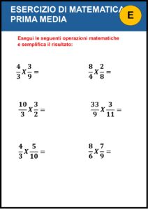 esercizi matematica per prima media