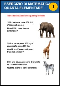 matematica quarta elementare esercizi