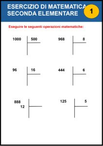 scheda matematica seconda elementare​