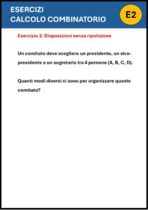 esercizi di calcolo combinatorio