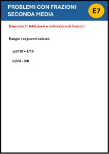 problemi con le frazioni risolti seconda media