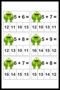 schede matematica prima elementare addizioni
