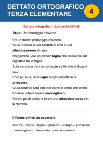 dettati ortografici classe terza pdf
