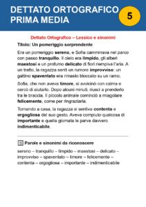 dettato ortografico prima media dettato ortografico prima media