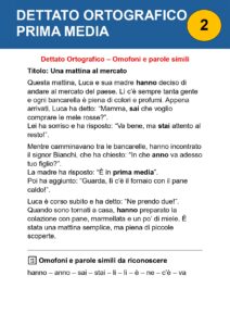 dettato ortografico prima media dettato ortografico prima media