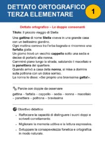 dettato ortografico terza elementare