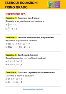 equazioni di primo grado esercizi​