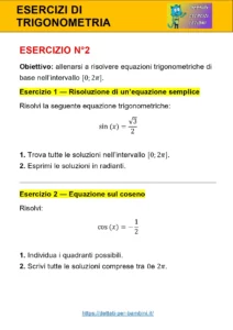 equazioni trigonometriche esercizi equazioni trigonometriche esercizi