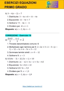 esercizi equazioni di primo grado esercizi equazioni di primo grado