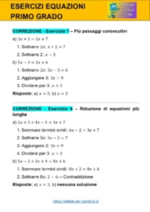esercizi equazioni di primo grado esercizi equazioni di primo grado