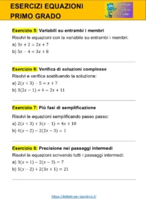 esercizi equazioni di primo grado esercizi equazioni di primo grado