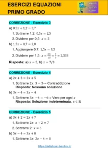 esercizi equazioni di primo grado esercizi equazioni di primo grado