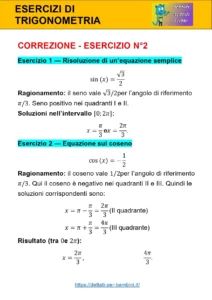 esercizi equazioni trigonometriche esercizi equazioni trigonometriche