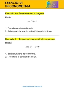 esercizio sulla trigonometria esercizio sulla trigonometria