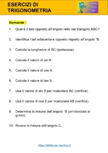 esercizio trigonometria esercizio trigonometria