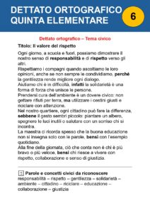 verifica dettato ortografico quinta elementare
