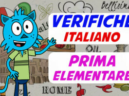 verifica italiano prima elementare