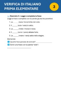 verifica italiano prima elementare pdf verifica italiano prima elementare pdf