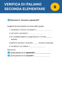 verifica italiano seconda elementare verifica italiano seconda elementare