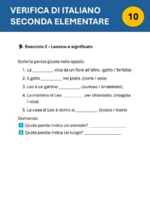 verifica italiano seconda elementare verifica italiano seconda elementare