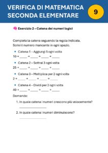 verifica matematica seconda elementare secondo quadrimestre