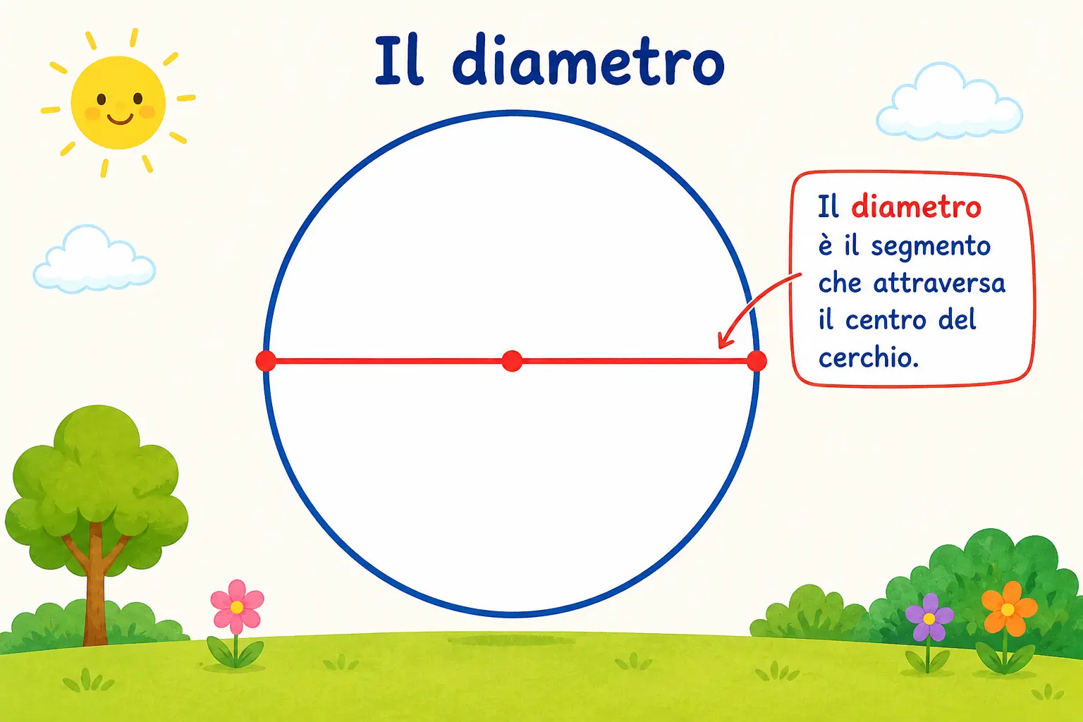 Quiz Matematica 5 Elementare: Parti del cerchio