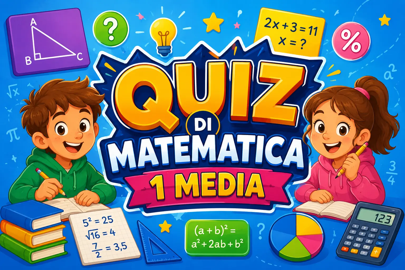 quiz matematica 1 media
