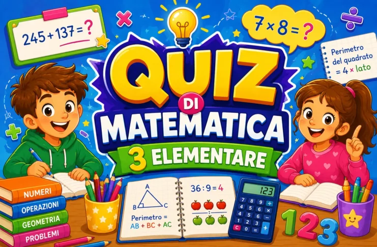 quiz matematica 3 elementare