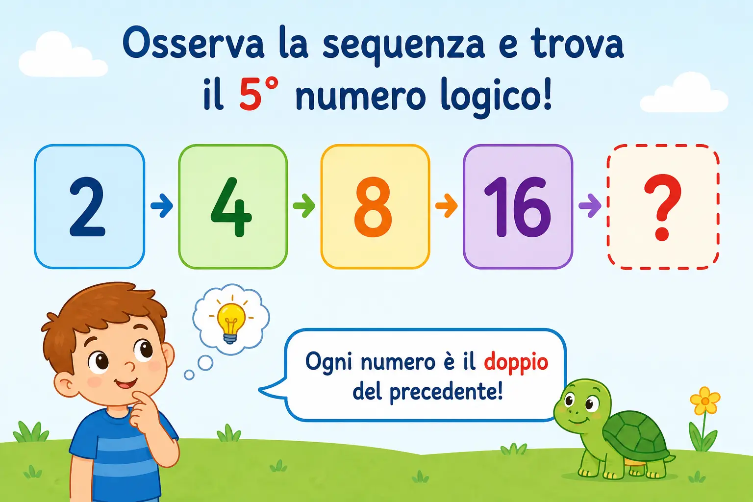Quiz Matematica 4 Elementare logica
