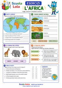 scheda esercizio geografia seconda elementare