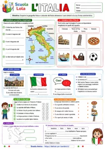 schede esercizio di geografia classe seconda