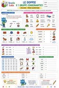 prima elementare schede italiano