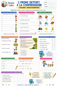 scheda di italiano prima elementare​