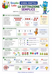 scheda matematica prima elementare