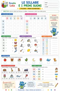 schede di italiano per la prima elementare