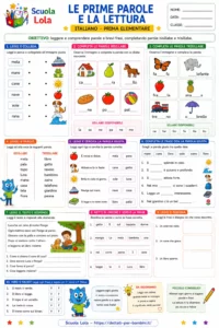 schede di prima elementare italiano