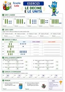 schede matematica classe prima