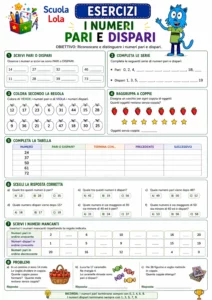 schede matematica prima elementare